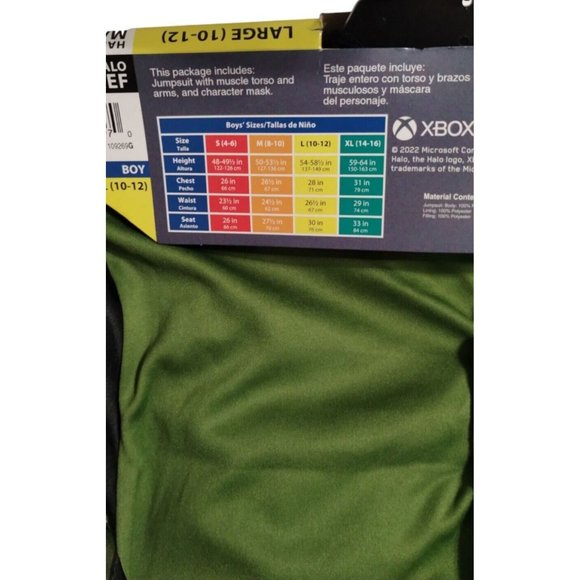 Halo Master Chief Boys 2 Piece Costume Large 10 to 12 Halloween Cosplay XBOX New - Picture 5 of 7